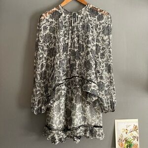 Zimmermann Flouncy Silk Romper Play Suit Size 8